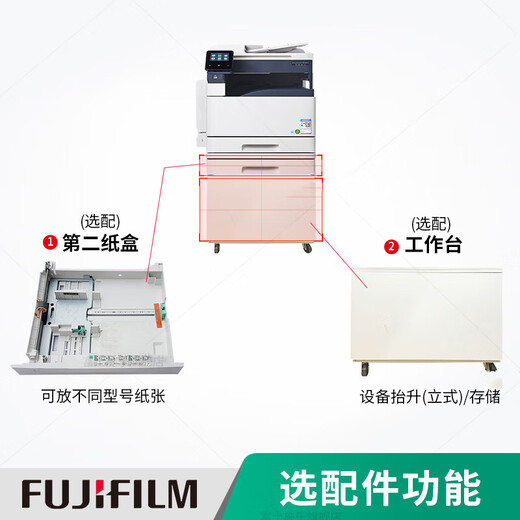 富士胶片升级款C2450cps打印机A3复印机2022彩色复合机激光一体机打印机C2450复印机C2450多功能打印机 含输稿器和双面器（单纸盒+U盘打印扫描）