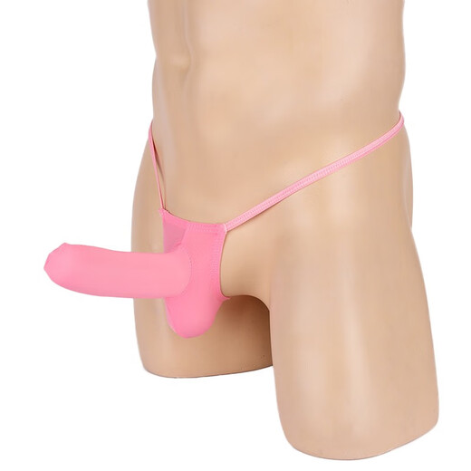 Men's sexy underwear ultra-thin transparent ice ribbon set thong men's T-pants men's see-through sexy underwear black one size fits all opening