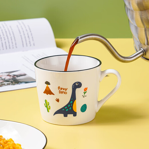 Youlaifu Ceramic Mug Large Capacity Couple Water Cup Men's and Women's Milk Cup Breakfast Cup Oatmeal Cup Gift