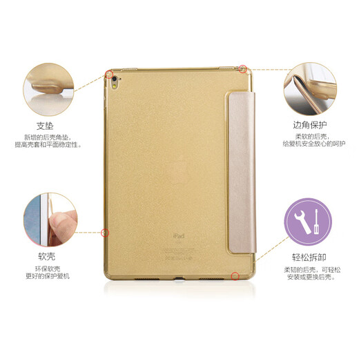 Convient pour Apple Tablet iPad 2/3/4 Case de protection A1460 A1416 A1396 Case de protection Ultra-Thin Full Cover Soft Shell A1 Aska Black (iPad 2/3/4 Universal)