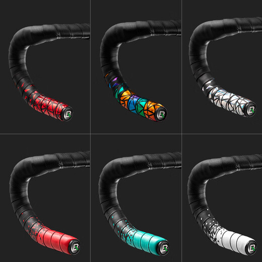 Road handlebars with bicycle handlebars, anti-slip straps, wear-resistant colorful cycling equipment accessories, monochrome gradient style - Bianchi green