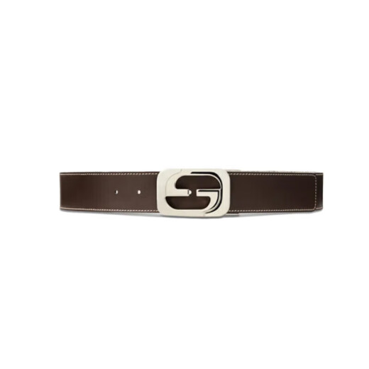 
GUCCI Gucci men's belt fashion double-sided men's belt Coffee 245861 KGDHN 9767 110