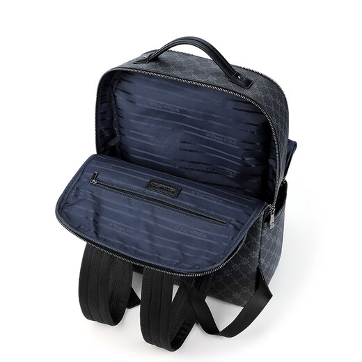Williampolo Kaiser Paul Rucksack Herren großer Kapazität Trendy Computerbag Retro Plaid Schoolbag Business Britischer Stil Rucksack A-Black 14-Zoll-Computer