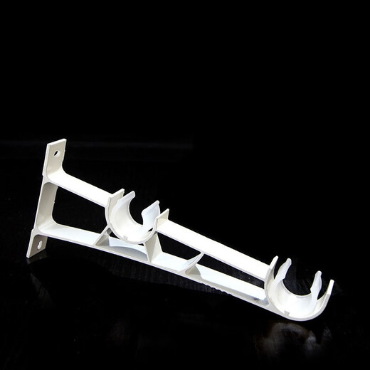 Xinfeiyu top-mounted side-mounted single-rod curtain rod Roman rod accessories bracket seat base shelf bracket rod bracket hook accessories standard milky white double bracket