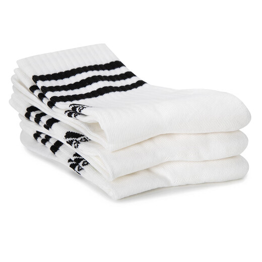 Adidas Men's Socks Women's Socks Outdoor Sports Socks Running Fitness Trendy Socks Training Breathable Socks White/Breathable S (Recommended Size 36-39)