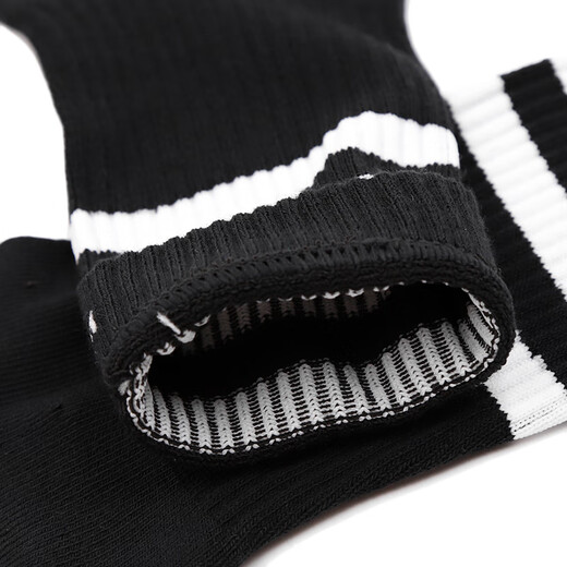 阿迪达斯 （adidas）袜子男袜女袜春秋款新款休闲袜跑步透气针织吸汗运动袜 FH6629黑色一双装/中筒 M（适合39-42码）