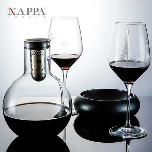 NAPPA crystal decanter, high-end wine divider, handmade, lead-free, rapid decanter, storage wine set, red and white universal decanter, 1200ml