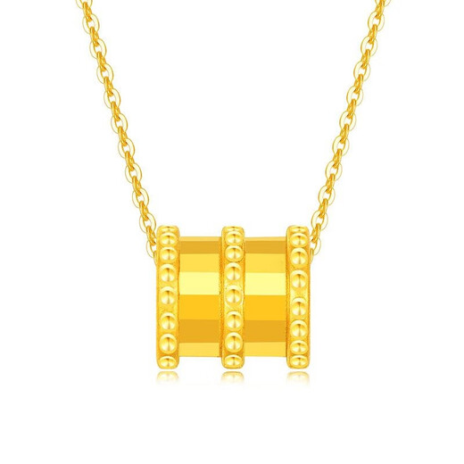 Jin Xiaoxiu gold pendant for women with small waist, pure gold 999 pendant, fashion classic necklace pendant, versatile style DIY gift 0.29-0.31g small waist pendant-matching gold necklace