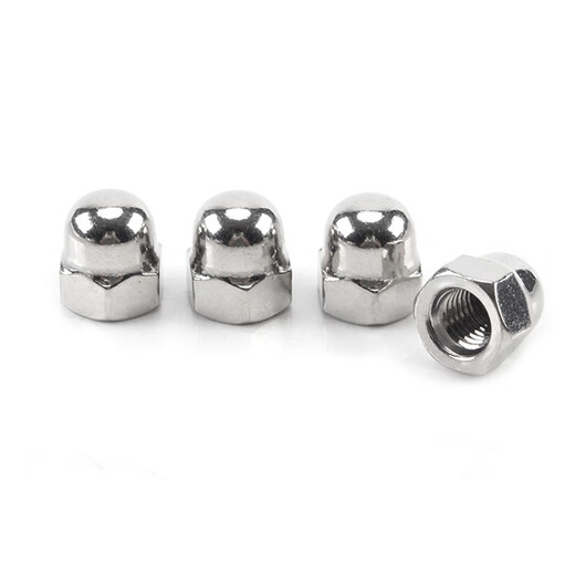 Deqi 304 stainless steel cap nut DIN1587 decorative screw cap round head nut nut M6 (10 pieces)