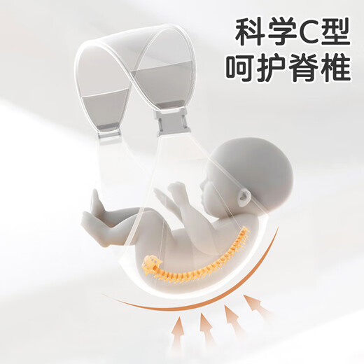 Youmeng Baby-Gurt Fronthosen Baby Baby, die zwei Hände und Neugeborene Dual-Purple-Knopf-Umarmung und Halten Sie die Sommerbaby Umarmung [atmungsaktives Netzstil-elastisch und einstellbar] fortgeschrittenes Grau