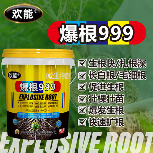 Huaneng Explosive Root Vegetable and Fruit Tree Fertilization Powerful Rooting and Seedling Water-soluble Fertilizer Barrel Explosive Root Root Multi-rooting Agent Explosive Root 999 20kg*1 barrel
