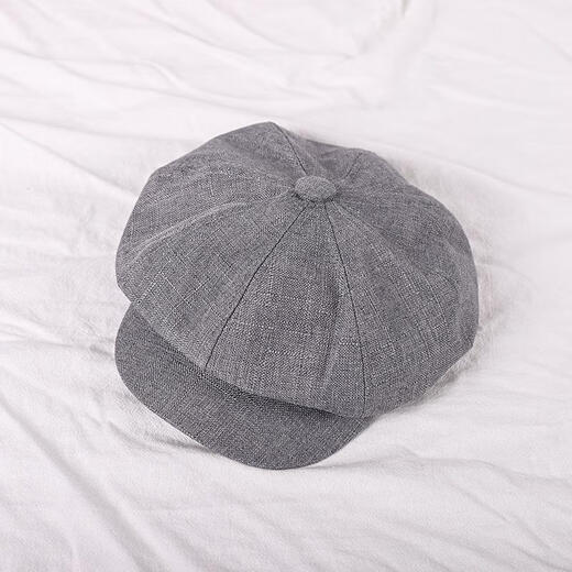 Orange tart Japanese retro literary versatile octagonal hat men's summer thin British newsboy hat beret painter hat trendy hat brown one size fits all including adjustment rope (56-58c)