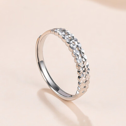 Liuguifu Jewelry Xingyao Platinum Ring PT950 Ring Live Adjustable Women's Birthday Gift Live 2.05g