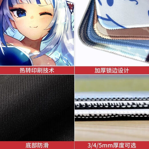 鼠标垫超大号碧蓝航线键盘垫二次元动漫桌垫能代大凤周边加厚定制 黑丝欧根亲王【V-854】 90厘米*40厘米*3mm厚度