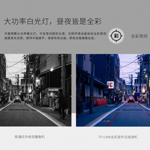 TP-LINK普联全彩智能安防摄像头家用无线监控器360度全景夜视手机远程语音通话室内看护可对话摄像机 800万3倍变焦室外球机TL-IPC683-AEZ 128G存储卡