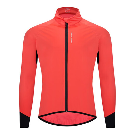 WOSAWE Spring and Autumn Cycling Jacket Long Sleeve Top Windproof Warm Mountain Bike Outdoor Sports Leisure Bicycle Clothes Orange-Red Jacket-BL275 3XL (suitable for 195Jin [Jin equals 0.5 kg] or above)