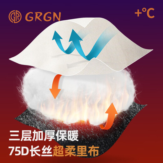 GRGN gloves for men and women outdoor winter warm cycling anti-cold wind plus velvet thick touch screen women's waterproof winter cotton ski gloves