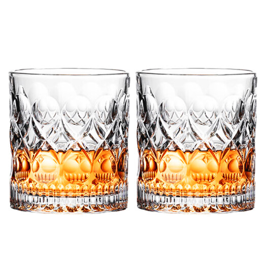 Tianxi (TIANXI) wine glass whiskey beer foreign wine glass XO liquor glass white wine glass water glass set carved style two packs