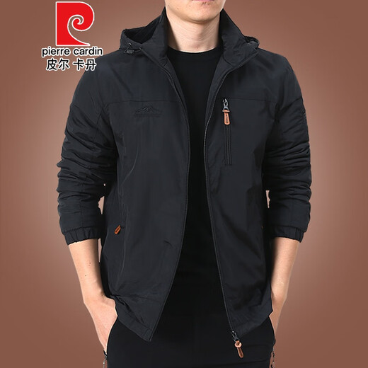 Pier Cardin Outdoor Men's Menship Осенью и зима 2020 Новые мужчины среднего возраста осенней одежды плюс бархатная куртка мужская пружина и осенью толстая 9898 [военный зеленый] плюс тонкая бархатная съемная шляпа M 170-й спецификации (120JIN [JIN равен около 0,5 кг]))