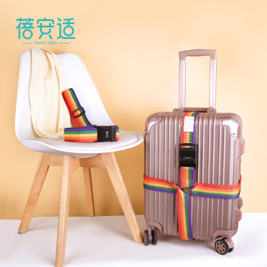 Beianshi Cross Packing Belt Overseas Consignment Trolley Case Bundling Belt Luggage Belt Lock Suitcase Bundling Case with Rainbow Color