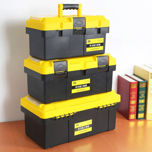 Chuangliheng Large Thick Household Tool Box Empty Box Multi-Function Hardware Tools Vehicle Car Maintenance Tool Box Hand Stainless Steel *3 Layers/Tump Box *Large Number