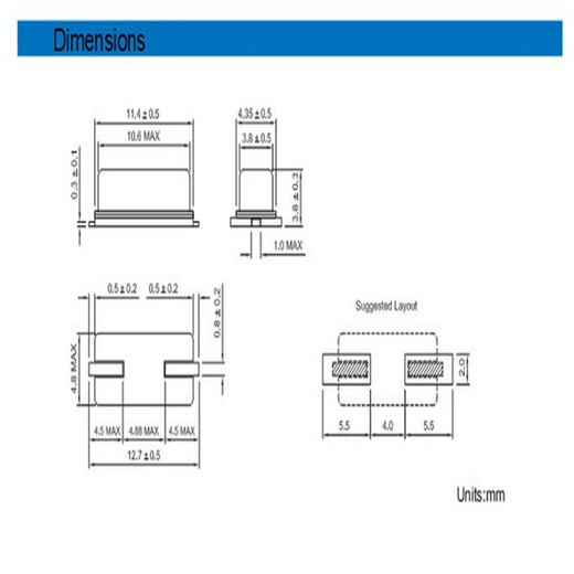 Lanshi SMD crystal oscillator passive crystal 49SMD 4.897MHZ (100 pieces)