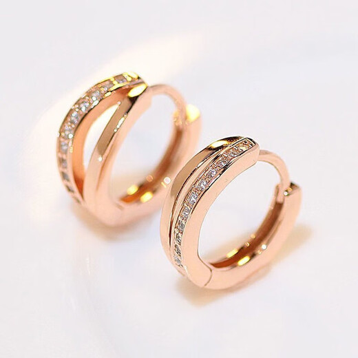Chaoyu S925 Silver New Style Earrings for Women Earrings Women's Trendy Earrings Earrings Earrings for Sleeping Earrings for Girlfriend's Birthday Gift Hollow Diamond Earrings - Rose Gold