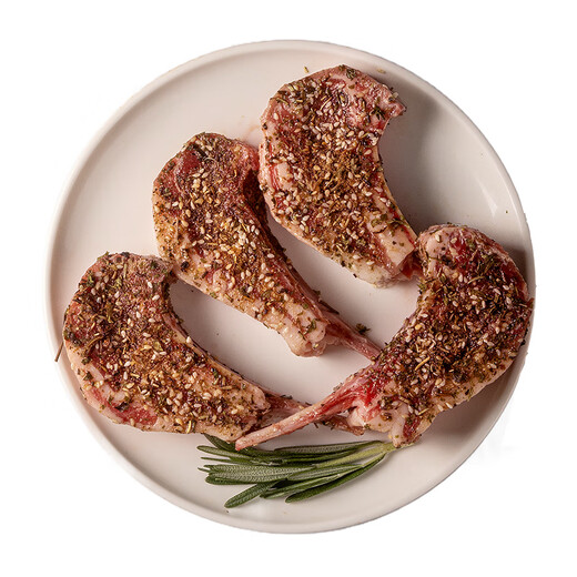 BBQ Season Fresh Seasoned Lamb French Lamb Racks (4 slices) 400g
