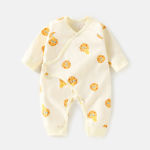 JOYNCLEON baby jumpsuit pure cotton long-sleeved newborn romper for male and female baby spring and autumn boneless rompers baby clothes cookies 59cm
