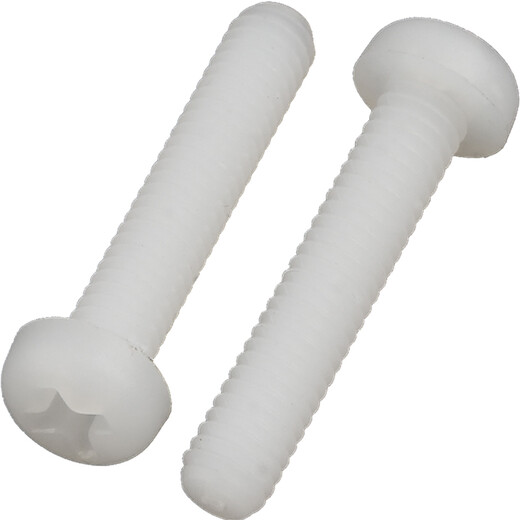 Guwanji Cross plastic screws, round head cross nylon screws, pan head machine wire plastic screws and bolts, white M3x6, 100 pieces