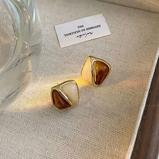 Lan Huiming 925 silver needle new retro earrings, earrings, women's fashionable ear clips, light luxury niche design, high-end temperament and atmosphere