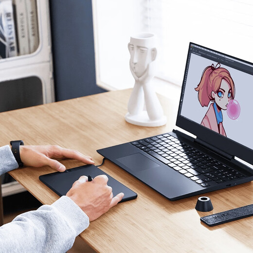 VEIKK HK650 digital tablet 6X4 inch small VEIKK tablet tilt pen pressure hand-drawing tablet 290 points/second high-speed reading drawing tablet