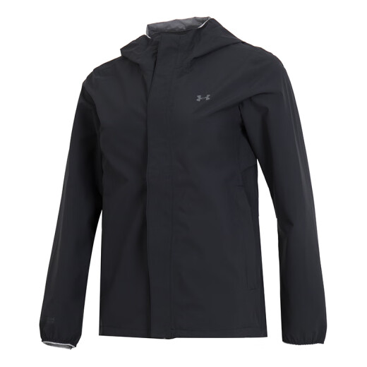 安德玛（UNDERARMOUR）女装 新款时尚户外防风外套跑步训练开衫宽松休闲梭织连帽夹克 1376067-001 S