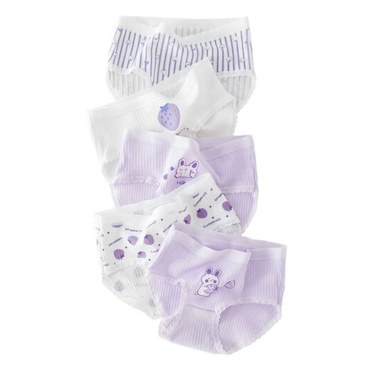 Nickybaby Children's Underwear Girls Pure Coton Shorts Girls Shorts filles Grandes Baby Girls Baby Kids Don't Clip Ass Boxers 11155 Purple Grid Girl 4 Pieces 150 CM