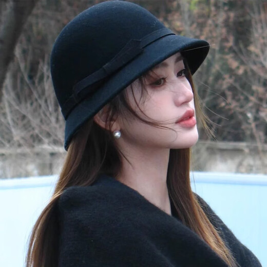 Miao Yijia Top Hat Girl Girl Women Mujeres de otoño e invierno Gat.