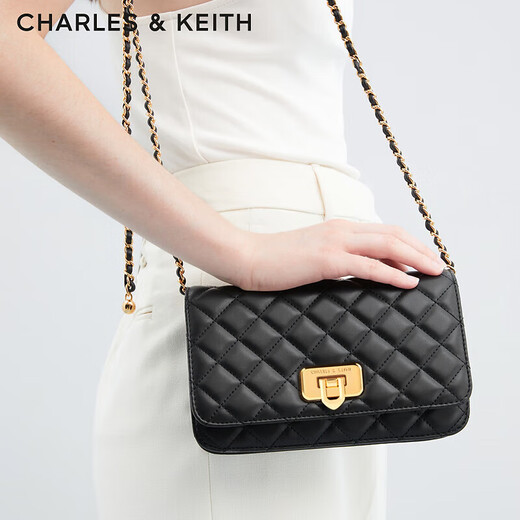 CHARLES&KEITH classic rhombus chain small square bag shoulder crossbody bag women's bag birthday gift for girlfriend CK2-70160131