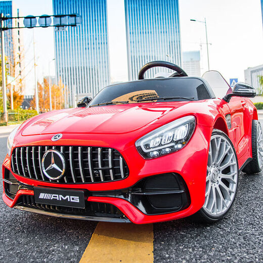 La voiture électrique de Shawn Baby Children peut s'asseoir sur un double adulte et un bébé à quatre roues motrices pour les jouets à distance des garçons et des filles de 1 à 3 ans. Beau rouge: télécommande + siège en cuir + grande batterie