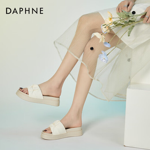 Daphne slippers for women thick sole comfortable flip flops on the beach sandals for women 4023303041 Beige 37