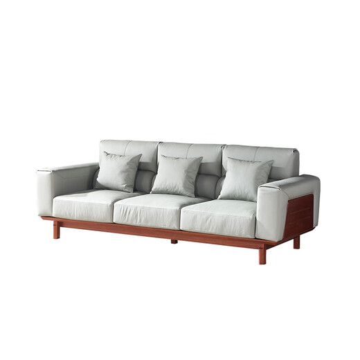 Muebles guangming sofá sofá de madera maciza moderno sofá sofá sala de estar Sofá de madera 3894 asientos de tres personas