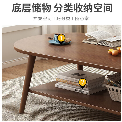 Shanshan wooden art coffee table living room simple coffee table small apartment side table tea table Nordic side table balcony mini table