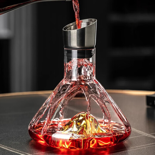 Genasi Jinshan Red Wine Falls Quick Decanter Wine Dispenser Home Set European Luxurious High-end Crystal Glass Red Wine Cup Jinshan Waterfall Decanter 1500ml