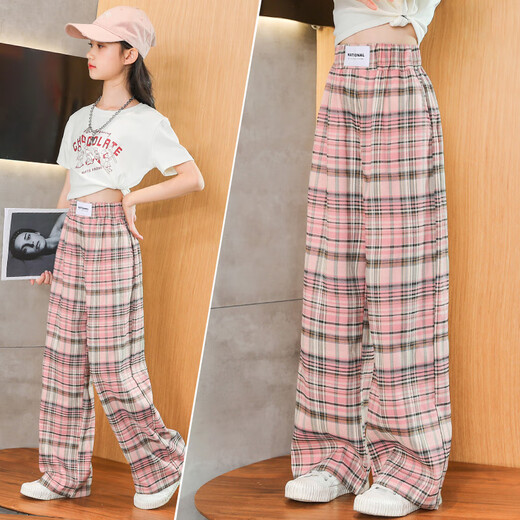 Yoyo One 2025 Neue Sommermädchen Kurzärärmig Anzug Sommer Mode Kinder Sommer Casual Hosen Mädchen große Kinderkleidung 9889 Weiß + 15009 Lila 120 cm