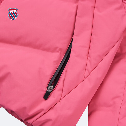 盖世威（K·SWISS）女羽绒服冬季新款时尚经典休闲保暖上衣1910860 691紫荆红 XL