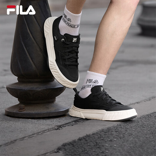 斐乐（FILA）官方川行鞋FOSSO男鞋复古帆布鞋新款休闲鞋 黑-BK 41