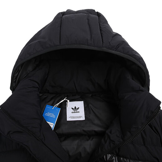 阿迪达斯（adidas）新款三叶草羽绒服男装秋冬季运动服加厚保暖防风宽松学生外套 H13564黑色 XS