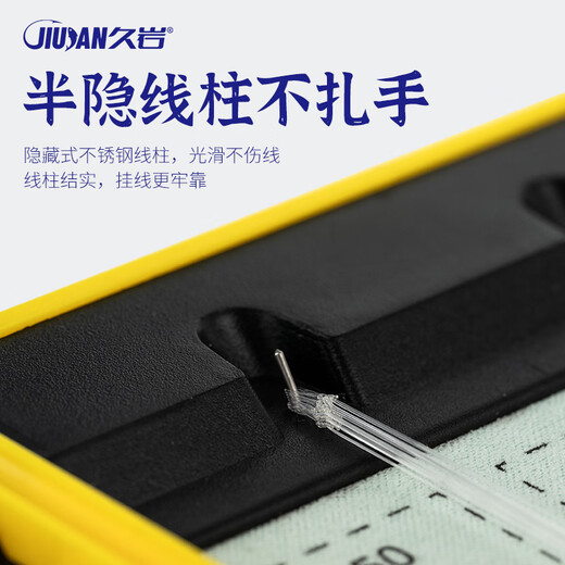 January fishing line box line special double-layer large-capacity ultra-thin hanging box velvet with scale fishing gear fishing hook box large-capacity double-layer sub-line box (45cm long) can hang 100 pairs