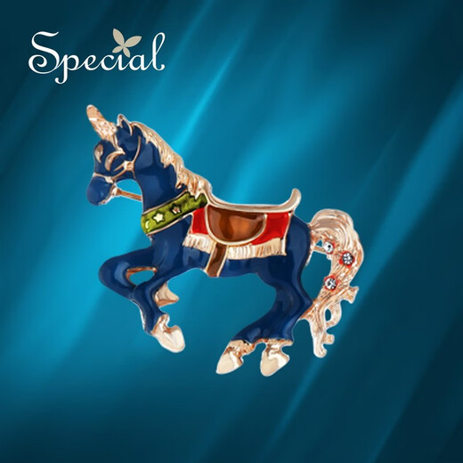 Special smart design fairy tale style carousel suit brooch pin silk scarf button brooch