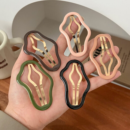 Jieweiyi hair clip cloud broken hair bb clip forehead bangs one word side clip headwear hair clip women's back of the head BH-FJ092 main picture mixed color 5 pack