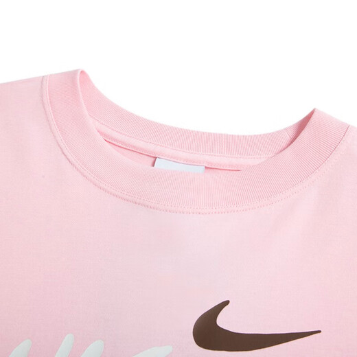 Nike (Nike) Kurzärärmelte T-Shirt Frauen Sommer Neue gedruckte Sportbekleidung loser atmungsaktivem runden Hals Casual Top FN3711 FJ7714-690 Pink XS