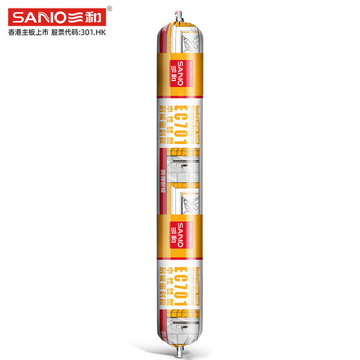 Sanhe EC701L Neutral dekorative Silikonwetter -Klebstoff -Dichtmittelglaskleber Ketoxim -Typ Einkomponente 600 ml Transparent